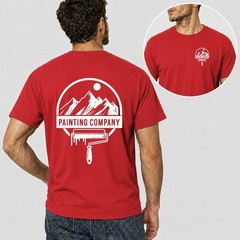Mens Personalised Work T Shirt Custom Company Logo Trade Uniform Painter Plumber