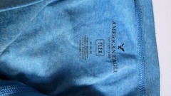 American Eagle Outfitters Flex Men’s Blue Solid Henley Short Sleeve Stretch M