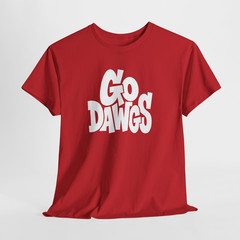 Go Dawgs T-Shirt Georgia Bulldogs Fan Gear Red Graphic Tee UGA Football Shirt