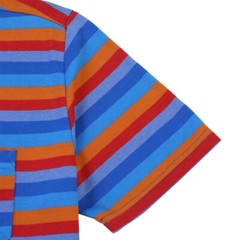 Beautiful Giant Men’s Fashion Striped Pocket T-shirt Crewneck Regular ORANGE