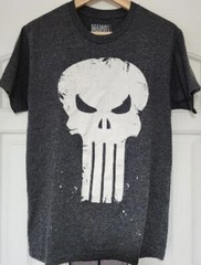 Marvel Mens Tshirt The Punisher Crew neck Short sleeve Dark Slate Gray Size SM