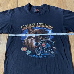 Vintage Harley Davidson T-Shirt Men Large Lone Wolf 1989 Holubek