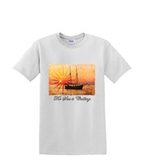 T-Shirt S to 2XL 3XL – sailboat SEA is CALLING yacht sunset beach resort waves