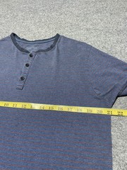 Patagonia Men’s M Blue Striped Long Sleeve Henley T-Shirt Casual Outdoor Top