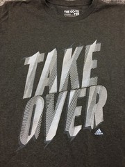 Adidas The Go-To Tee Shirt Mens Size Medium Gray Take Over Short Sleeve