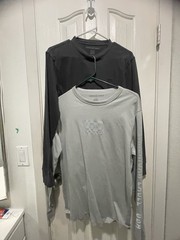 Lots of 2 American Eagle Long Sleeve Men NWT Gray Size Small Black Size XS