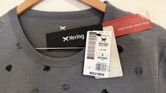 NWT Slim Fit Gray Leaf Print 100% Cotton Men T-Shirt Crew Neck Large Lightweight