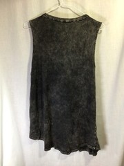 HRT & LUV Black Tie Dye Large Cotton (America) Made in USA T Shirt SleevelessT19