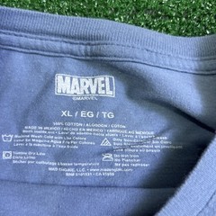 Marvel Player Select Captain America V Thanos Pixel Blue T-Shirt Mens Size XL