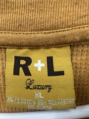 R+L Luxury Thermal Shirt Mens XL Beige Heavyweight Waffle Knit Ribbed Cuffs