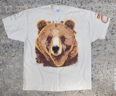 2XL Animal Lover Bear Grizzly Brown Kodiak Preshrunk Cotton Vtg 2003 Lawless NOS
