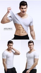 3Pack Men’s Slim Fit V Neck Short Sleeve T-Shirt Solid Color Modal Undershirt