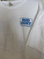 Anheuser-Busch Bud Light NFL Busch Beer T-Shirt XLarge Tultex White