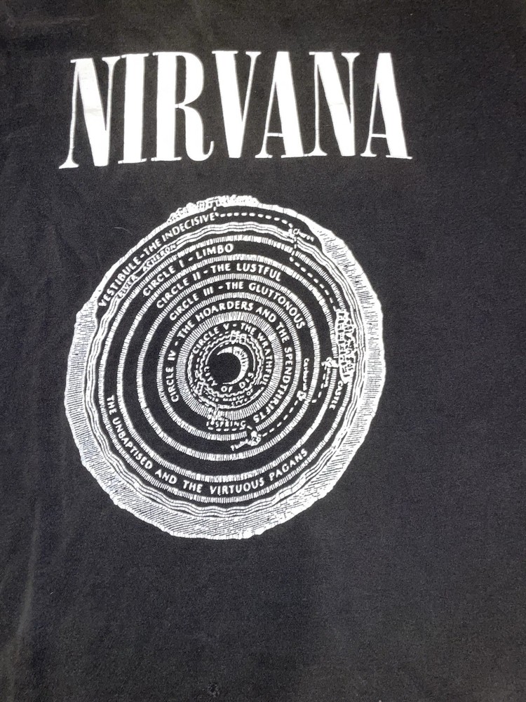 Vintage Nirvana Vestibule Shirt 90s Spiral Size Large