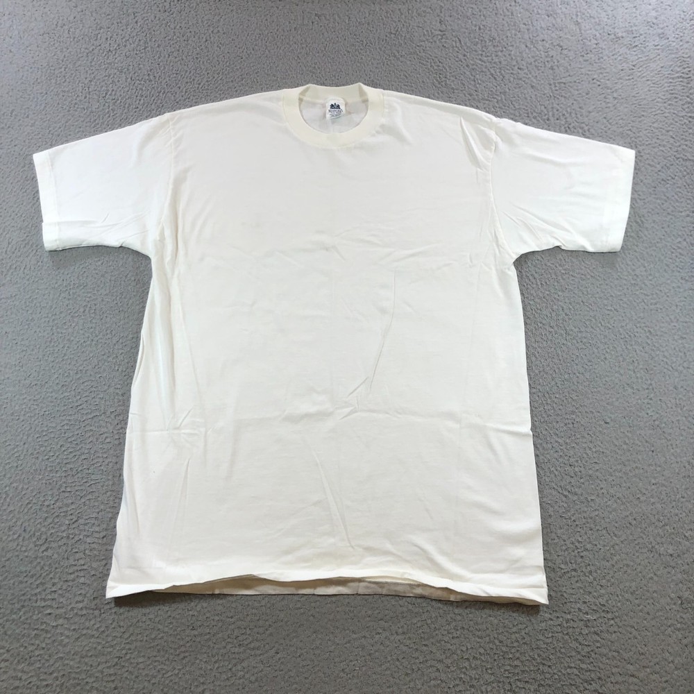 vtg stafford shirt mens XXL white black tee single stitch 4