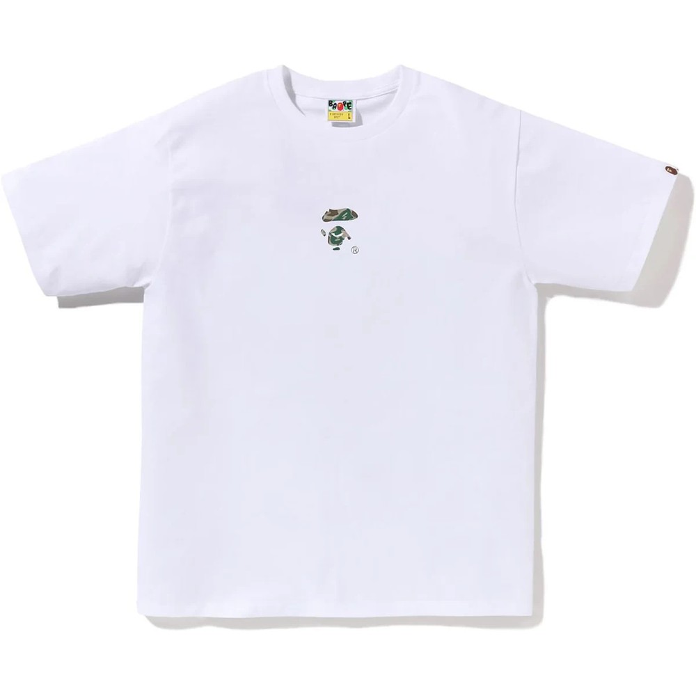 A Bathing Ape Liquid Camo Small Ape Face T-Shirt White – Size XX-Large