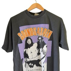 Vintage 90s Soundgarden Jesus Christ Pose Band Black RARE T-Shirt REPRINT Sz XL