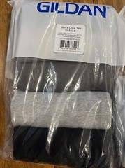 Gildan Men’s Cotton Crew T-shirts 5 Pack- Assorted Black, Size S
