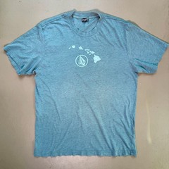 Volcom Hawaii Logo Graphic T-Shirt Blue Surf Skate Tee Men’s Medium
