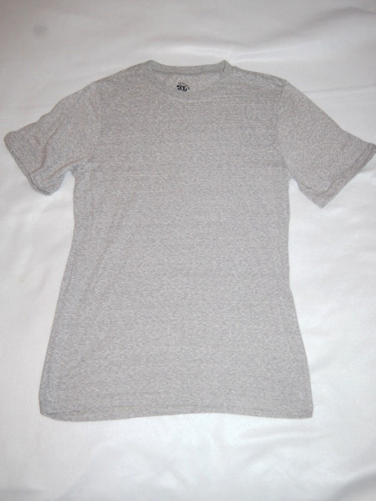Mens S/S Tee Shirt HEATHER GRAY Crew Neck SUPER SOFT MATERIAL Size M 38-40