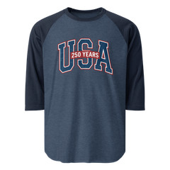 USA 250 YEARS 3/4 sleeve raglan shirt