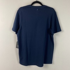 The Perfect Jean NYC Organic V Neck T-Shirt in Navy Blue Size Medium Short Slv