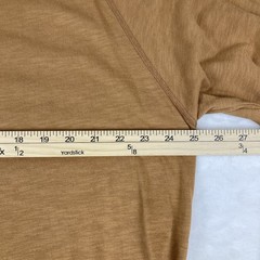 Goodthreads Henley Long Sleeve T-Shirt Mens XXL Thermal Brown Caramel Button Top
