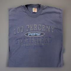 Vtg 100 Percent Guaranteed Pepsi T-Shirt Made USA 1990’s Single Stitch Men’s XL
