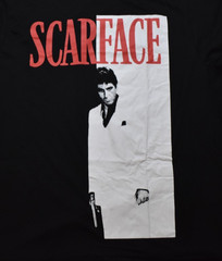 Scarface Mens Scarface Movie Poster Graphic Black Shirt NWT 2XL (50-52)