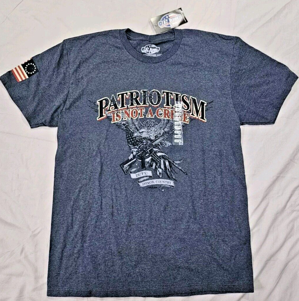 7.62 Design Military Apparel Mens Short Sleeve Patriot Graphic Tee T-Shirt LG