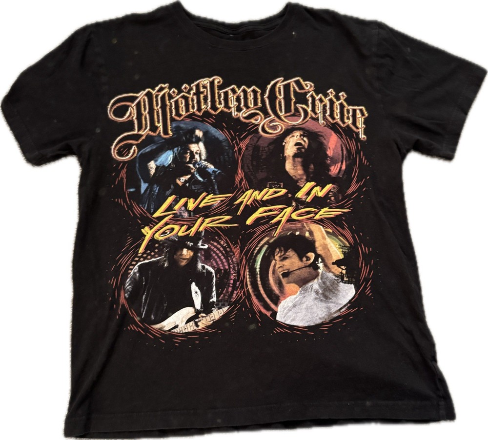 Motley Crue Live 2011 Tour T-Shirt Black Band Tee Concert Rock Graphic Men’s L