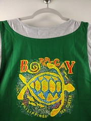 Boracay Philippines Sea Turtle Green Gray Sleeveless Shirt Size XL NO STRETCH