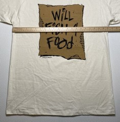 Will Fish 4 Food Split Tee K-Mart Men’s Large Vintage T-Shirt Tan NWT