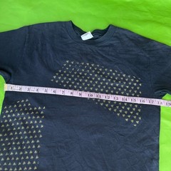 Active Mens Graphic T-Shirt Small Black Gold Triangle Geometric Print Crew Neck