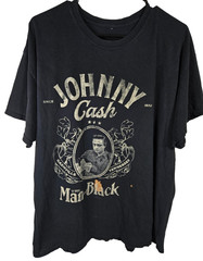 Johnny Cash T-Shirt Mens Size XL The Man In Black Nashville Rock Country Tee