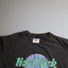vtg Hard Rock Cafe New York Black T Shirt USA Faded Large Measures Medium