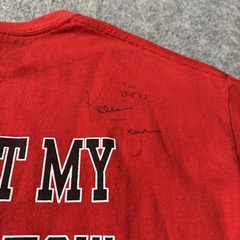 Kevin Fowler T Shirt Mens Large Autographed Signed Red Short Sleeve Band Tee