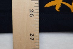 Denim & Flower Shirt Mens Large Navy Allover Palm Tree Graphic Tropical Tee
