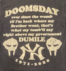 MF Doom Doomsday Tribute T-Shirt Size Medium Dumile Puff Print Graphic Rap Tee
