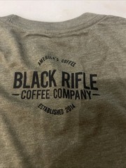 Black Rifle Coffee Company Coffee or Die T-Shirt Snake Military Green Size Large