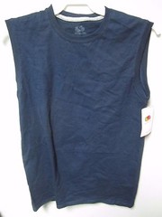 Fruit of the Loom Men’s Navy Muscle T-Shirt w/ Rib Trim Size S (34/36)