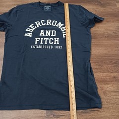 Abercrombie & Fitch Applique Logo T-shirt Blue & White Logo Size Small