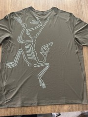 Arc’teryx Cormac Arc’Bird Logo T-Shirt In Tatsu Heather/stone Green- Xs