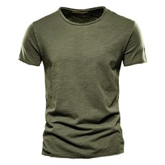 Men Cotton V-Neck Slim Fit T-Shirt Beach Casual Summer Gym Fitness Tee Fun Gift