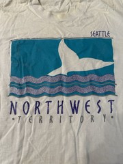 VTG 1989 Single-Stitch Made in USA SEATTLE Graphic T-Shirt Mens L White FOTL