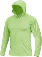 Men’s UPF 50+ Sun Protection Hoodie Lightweight Long Sleeve Fishing Hiking Shirt
