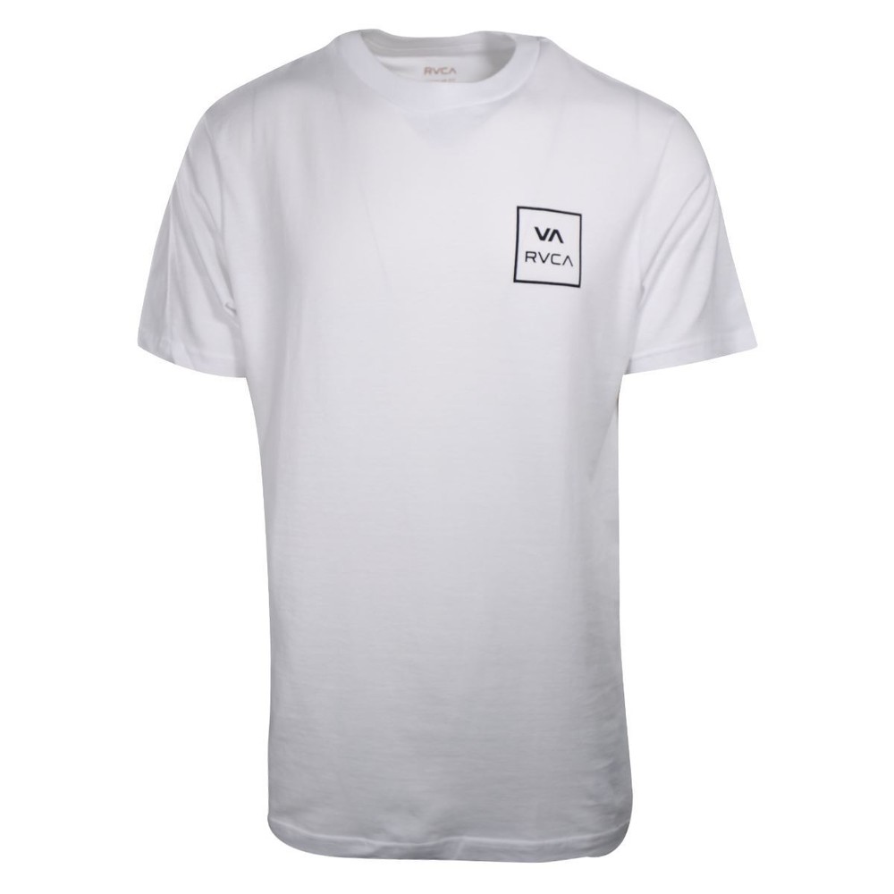RVCA Men’s White VA Box Regular Fit S/S T-Shirt (S02)