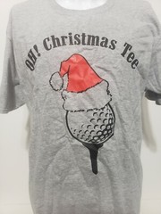 OH! CHRISTMAS TEE Funny Golf Lover sports T-Shirt Size XL Gray