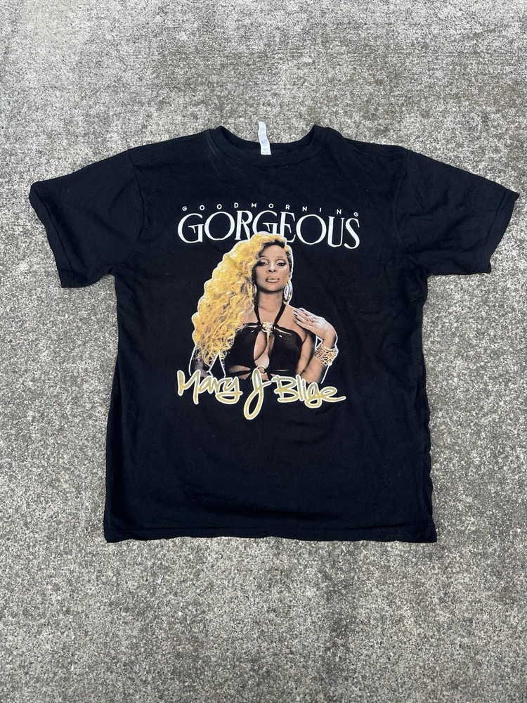 Mary J Blige Good Morning Gorgeous T Shirt Womens Size Small Black
