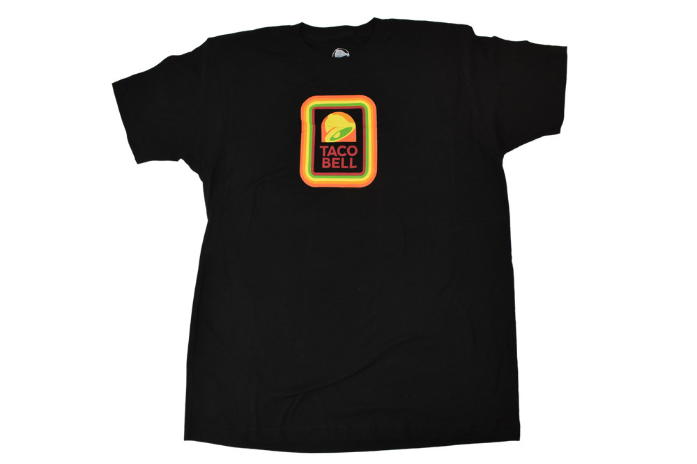 Taco Bell Mens Classic Logo Black Shirt New S, M, L, XL, 2XL